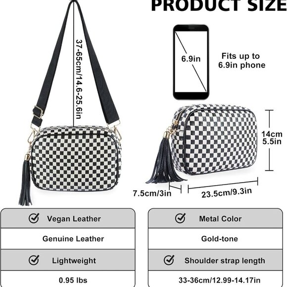 Woven Crossbody Bag Vegan Leather Small Summer Trendy Purse for Women - Picture 4 of 7